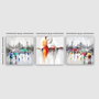 Wallity Conjunto de 3 Pinturas Decorativas en Lienzo Multicolor DRPRC04